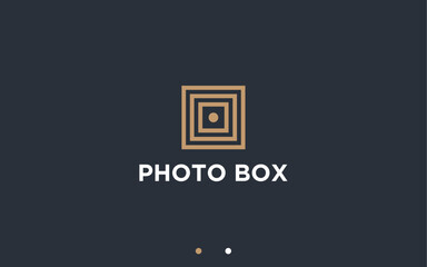 photo box logo design vector silhouette illustration