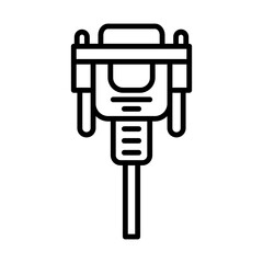 Vga cable line icon
