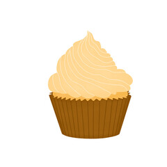 cupcake with cream.