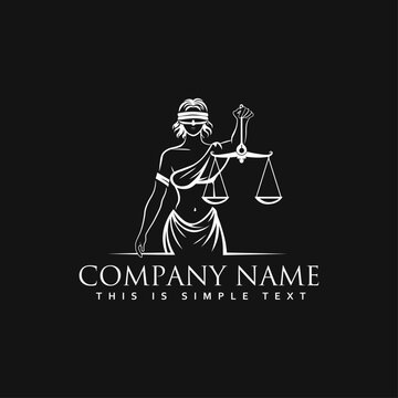 Law Firm Themis Logo Illustration Design EPS Vector