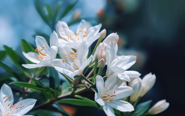 Obraz premium Serene White Blossoms