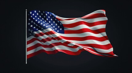 Fototapeta premium American USA flag independence day concept