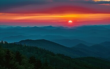 Tranquil Mountain Sunset