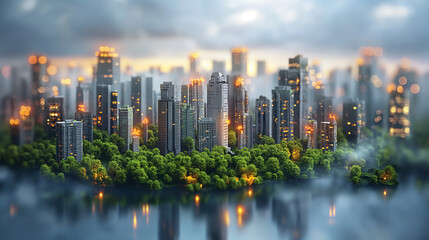 Obraz premium City Online - Concept. Easy to manipulate, elements are on a different layers.
