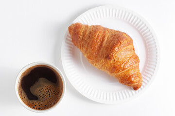 Croissant and coffee