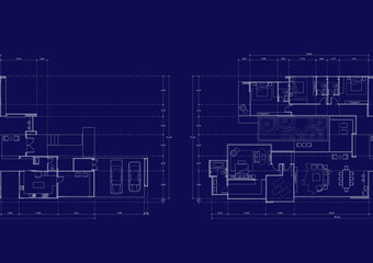 Floor plan designed building on the drawing.