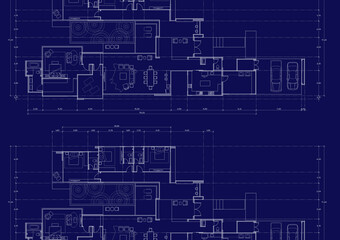 Floor plan designed building on the drawing.