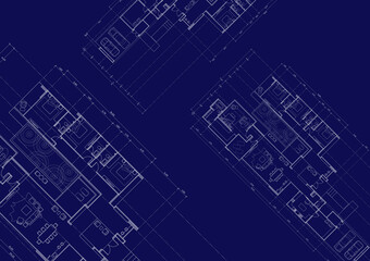 Floor plan designed building on the drawing.