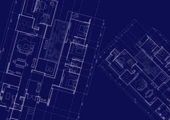 Floor plan designed building on the drawing.