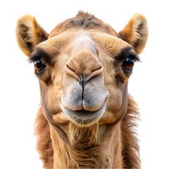 Fototapeta premium portrait camel on transparent background