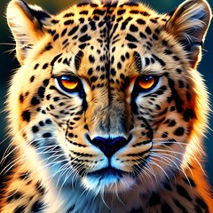 A cheetah portrait vector ultra hd realistic