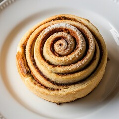 Fototapeta premium sweet Cinnamon Roll in a plate
