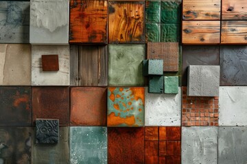 Abstract background with various textures and colors