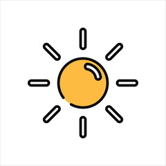 Sun vector icon