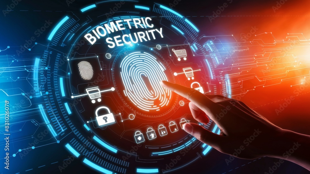Poster a focus on digital security and biometric authentication