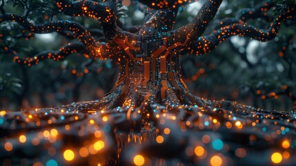 Tree with electronic