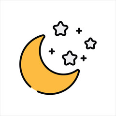 Moon vector icon