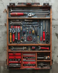photograph of a builders kit, DIY energy, photograph for a book cover
