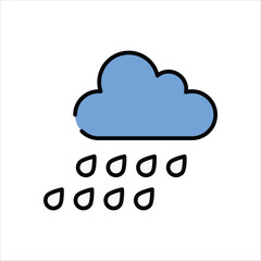 Rainy vector icon