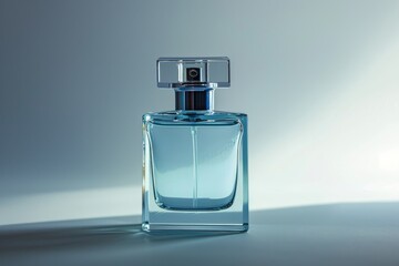 Mockup Perfume glass bottle. Element with copy space