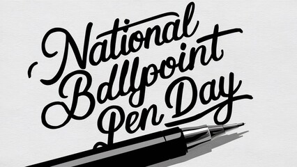 Ballpoint Pen Day, Social Media Poster, National Ballpoint Pen Day, Illustration, Flat Style design, National Ballpoint Pen Day Poster, Post, Poster, Banner, happy National Ballpoint Pen Day,