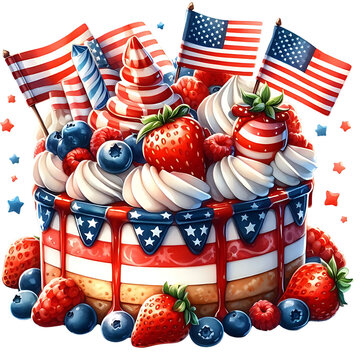 recommend clip art:  Fourth of July Cake
