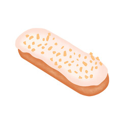 Eclair cream on topping 