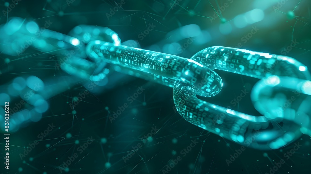 Poster blockchain technology securing the dynamic and vibrant flow of food supply chain data