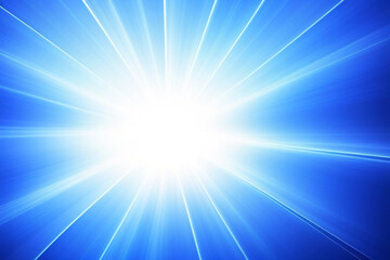 Pop art background. Comic pattern with starburst and halftone. Blue banner with dots and beams. Cartoon retro sunburst effect. Vintage sunshine texture. Funny superhero print. Vector illustration.