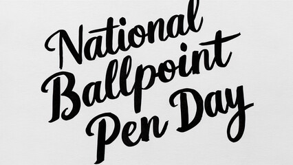 Ballpoint Pen Day, Social Media Poster, National Ballpoint Pen Day, Illustration, Flat Style design, National Ballpoint Pen Day Poster, Post, Poster, Banner, happy National Ballpoint Pen Day,