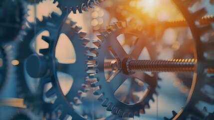 Project management Time Planning business concept Business process management automated workflow gears businessman quality control and longterm business assessment tracking : Generative AI