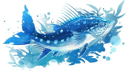 The company s name is Blue Fish Logo
