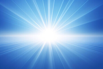 Pop art background. Comic pattern with starburst and halftone. Blue banner with dots and beams. Cartoon retro sunburst effect. Vintage sunshine texture. Funny superhero print. Vector illustration.