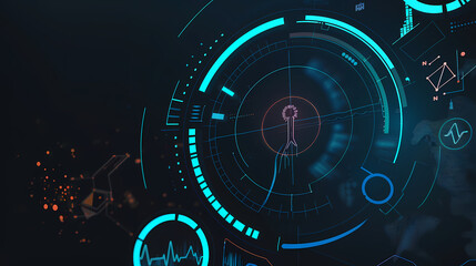 Health technology background vector image