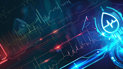 Obraz premium Health technology background vector image