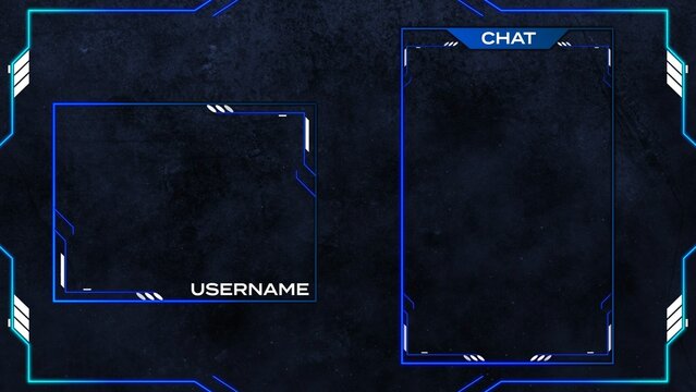 Futuristic Gamer Streaming Overlay Elements