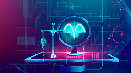 Health technology background vector image