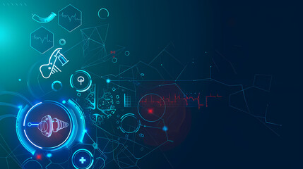 Obraz premium Health technology background vector image