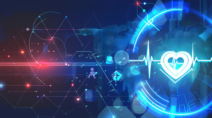 Obraz premium Health technology background vector image