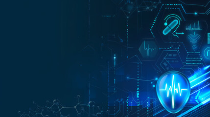 Obraz premium Health technology background vector image