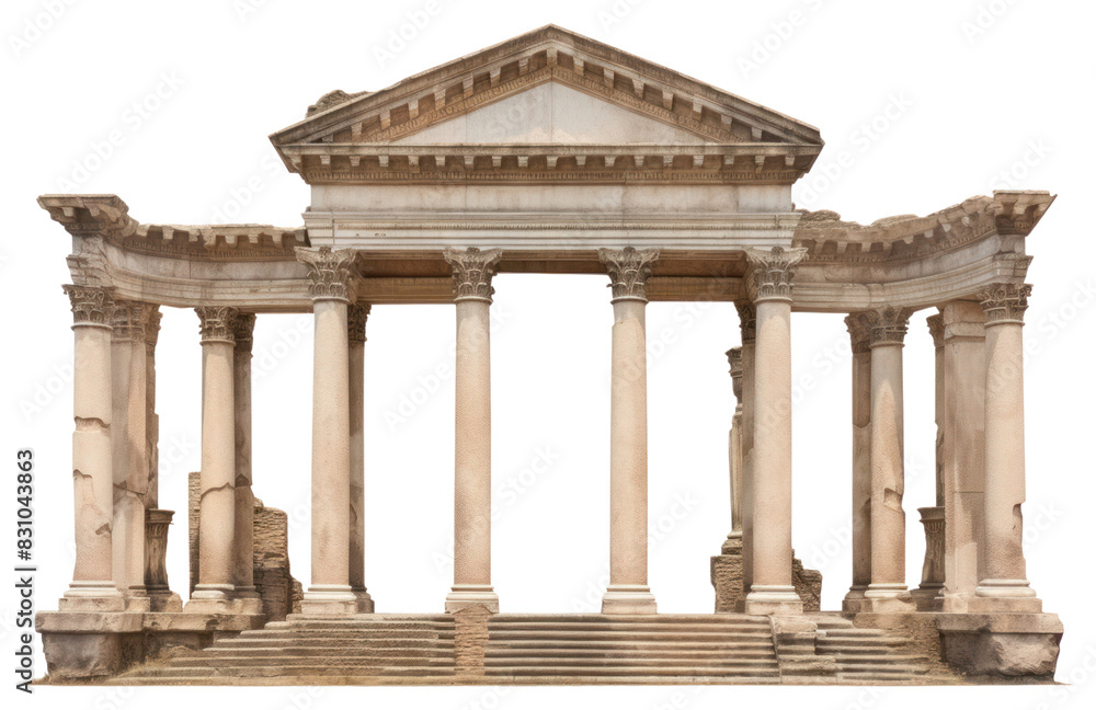 Poster png architecture building column temple. ai generated image by rawpixel.