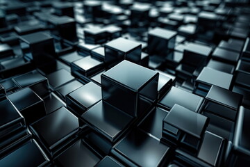Obraz premium 3d background abstract, technology, black color