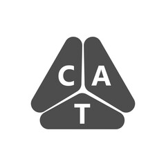 CAT letter logo design on white background. Creative  modern CAT letter logo design. Vector design.