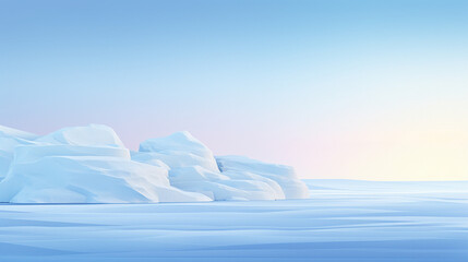 Serene Arctic Landscape with Snow and Ice
