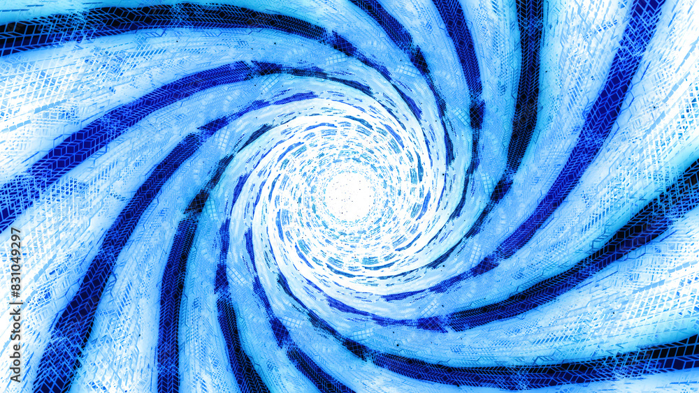 Canvas Prints spiral 3d background with fractal elements. motion. beautiful mandala spiral.
