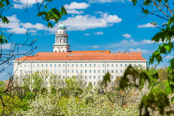 The UNESCO world heritage site Benedictine monastery Pannonhalma Archabbey in Hungary in early...