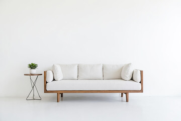 Obraz premium Minimalist White Sofa in a Modern Interior