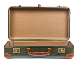PNG Old suitcase baggage briefcase luggage open. AI generated Image by rawpixel.