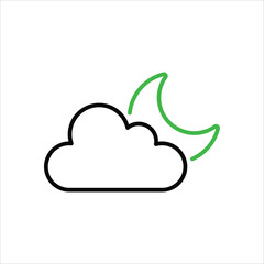 Half Moon vector icon