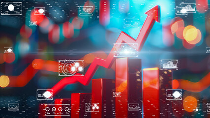 High-tech stock market chart, Innovative financial analytics display